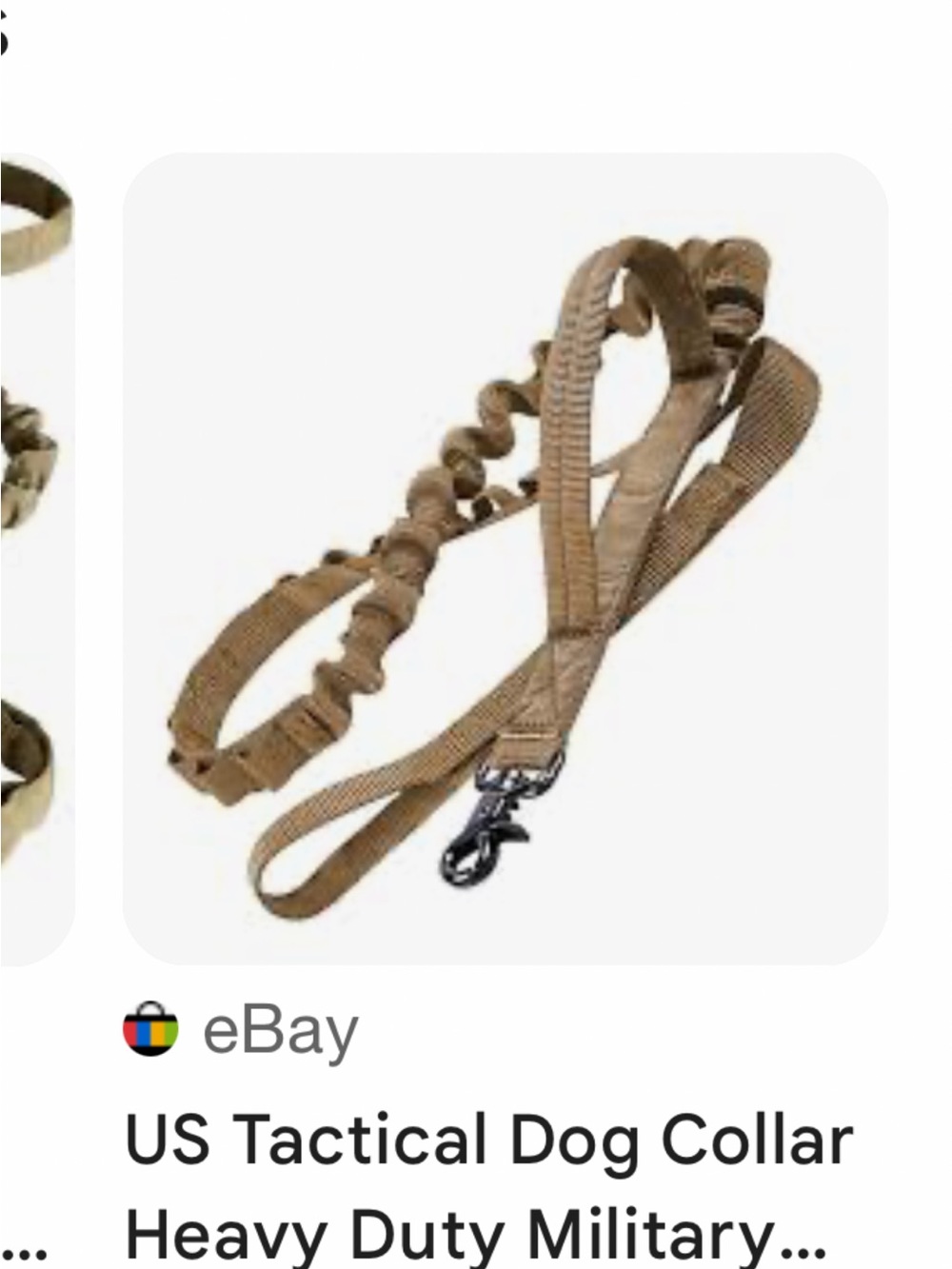 Tactical Heavy-Duty Dog Leash in Tan